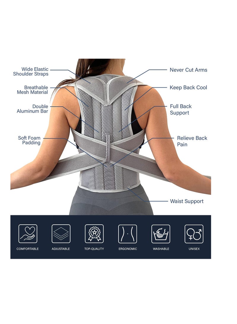 RATSAW Upper Back Posture Corrector Neoprene Posture Corrector Scoliosis Back Brace Spine Corset Belt  - Image 3