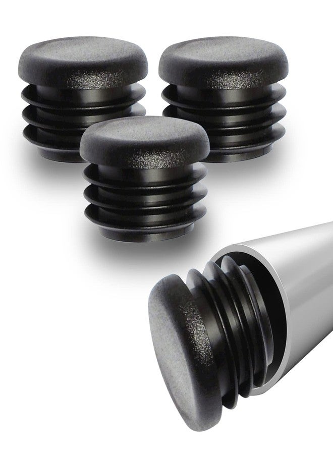 Prescott Plastics 1 Inch Round Plastic Plug, Pipe Tubing End Cap, Durable Chair Glide (4) - Image 1