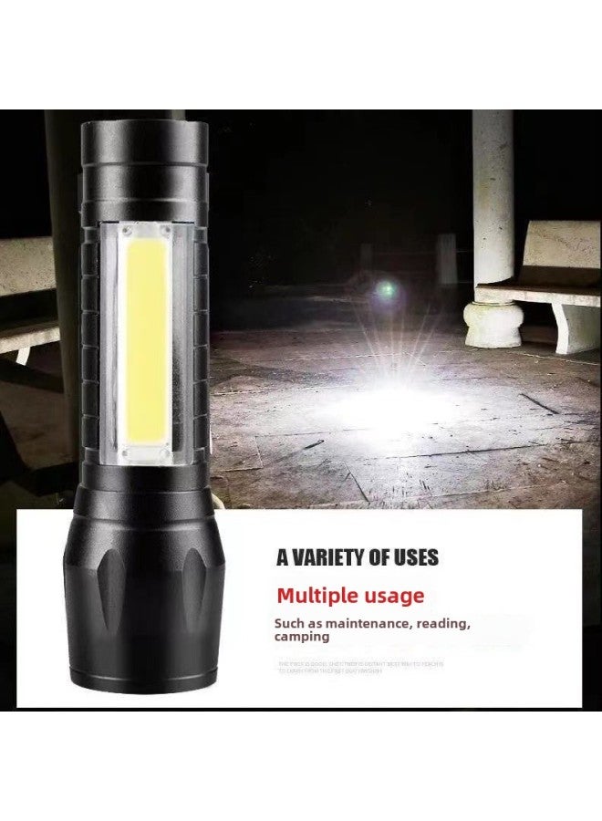 Flashlight Strong Light Rechargeable USB Outdoor Ultra-bright Long-range Household Emergency Light Special Forces Waterproof Mini Student-Product Specifications:Rechargeable Model [parent 1600,000 Small Capacity] Low Brightness  - Image 1