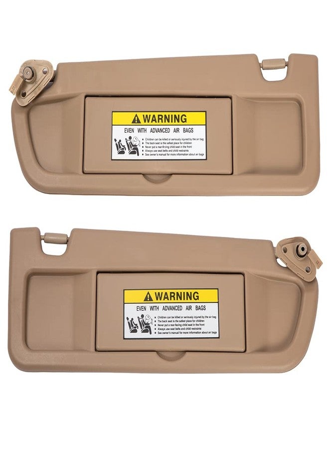 HIMIKI A Pair Beige Left and Right Sun Visor Sunvisor Compatible with 2006 2007 2008 2009 2010 2011 Honda Civic Replaces# 83280-SNA-W01ZB, 83230-SNA-W01ZB - Image 1