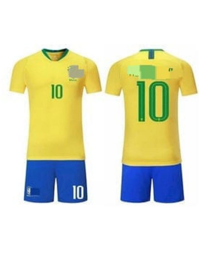 Generic Children's football set, T-shirt and shorts - yellow  - Image 2