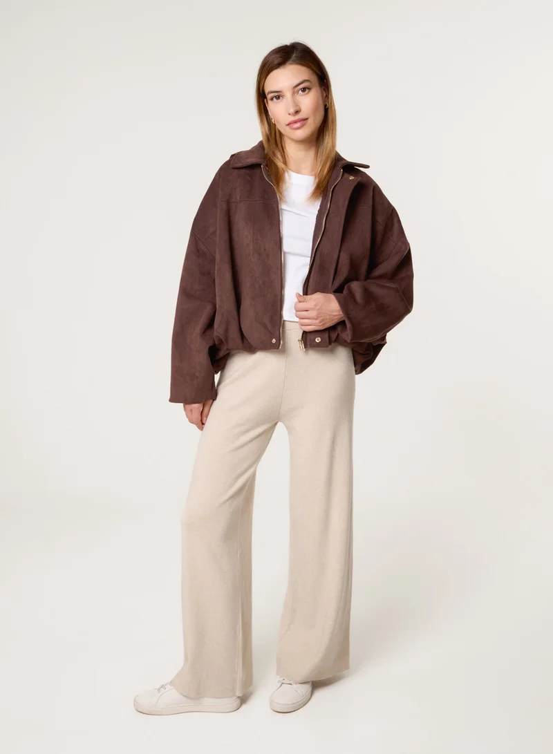 بلو فانيلا Knitted Wide Leg Trousers