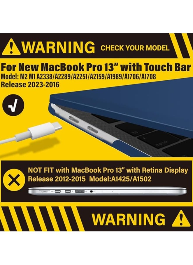 iBenzer IBENZER Compatible with New MacBook Pro 13 Inch Case 2022 2021 2020 M1 A2238 A2289 A2251 A2159 A1989 A1706 A1708, Hard Shell Case & Keyboard Cover for Mac Pro 13 Touch Bar  - Image 3