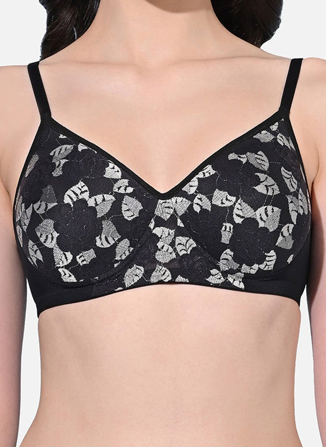 FIMS Floral Full Coverage Lightly Padded Everyday Bra All Day Comfort - Image 5