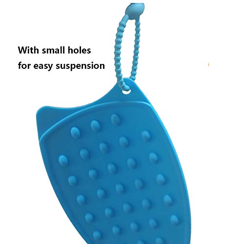 Tangser Multipurpose Silicone Iron Rest Pad for Ironing Board Hot Resistant Mat,Silicone Heat Resistant Iron Rest Pad (Blue) - Image 4