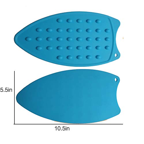 Tangser Multipurpose Silicone Iron Rest Pad for Ironing Board Hot Resistant Mat,Silicone Heat Resistant Iron Rest Pad (Blue) - Image 2