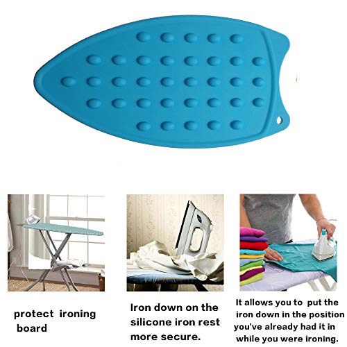 Tangser Multipurpose Silicone Iron Rest Pad for Ironing Board Hot Resistant Mat,Silicone Heat Resistant Iron Rest Pad (Blue) - Image 5