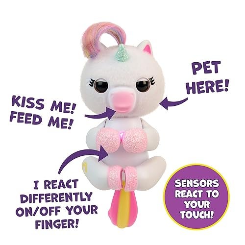 Fingerlings 2023 New Interactive Baby Unicorn Reacts to Touch – 70+ Sounds & Reactions – Lulu (White) - Image 4