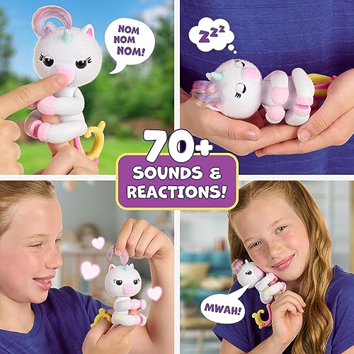 Fingerlings 2023 New Interactive Baby Unicorn Reacts to Touch – 70+ Sounds & Reactions – Lulu (White) - Image 2