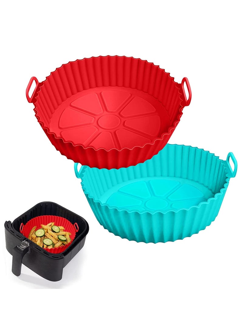 AryaSetu Enterprise AryaSetu Enterprise Round Reusable NonStick Silicone Air Fryer Pot MultiColor BPAFree Basket Insert HeatResistant DishwasherSafe Liner for OilFree Cooking Durable Air Fryer Accessory 3 PCS  - Image 5