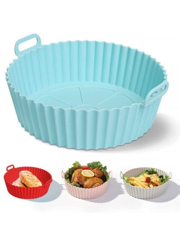 AryaSetu Enterprise AryaSetu Enterprise Round Reusable NonStick Silicone Air Fryer Pot MultiColor BPAFree Basket Insert HeatResistant DishwasherSafe Liner for OilFree Cooking Durable Air Fryer Accessory 3 PCS  - Image 1