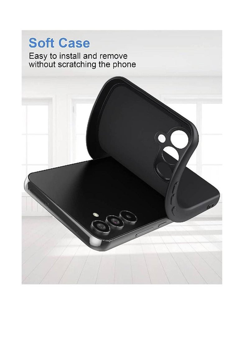 Olliwon Protective Slim Fit Flexible Back Case Cover For Samsung Galaxy A24 4G Black - Image 3