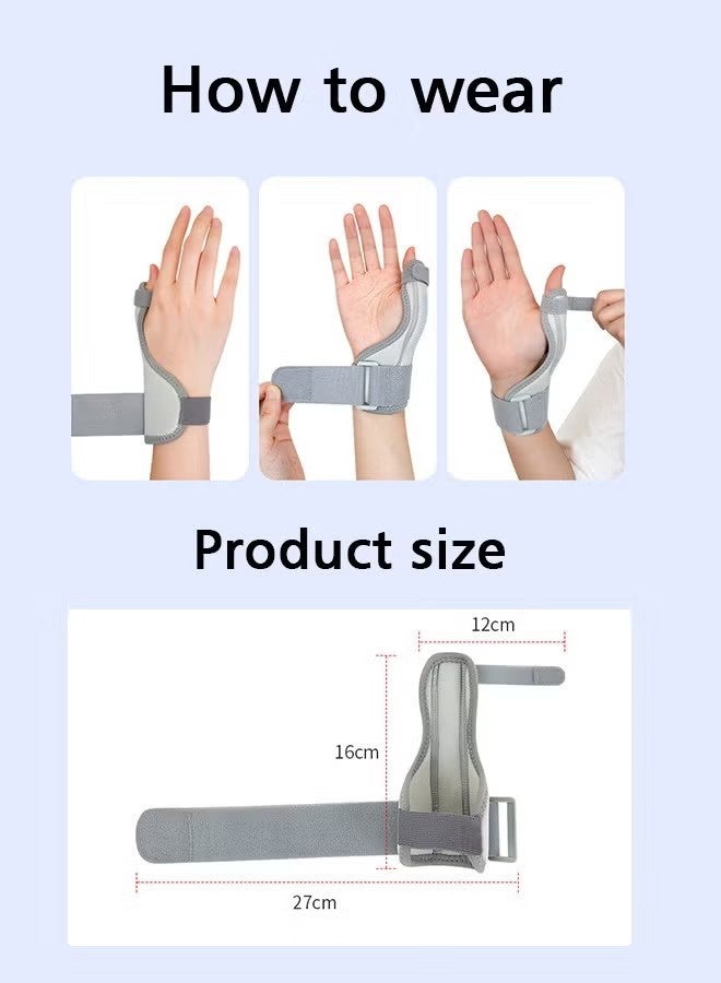 YJ Thumb Brace for Men and Women, Joint Thumb Spica Splint for Pain Relief, Tendonitis, Thumb Wrist Stabilization Support for Right or Left Hand (Grey) - Image 4