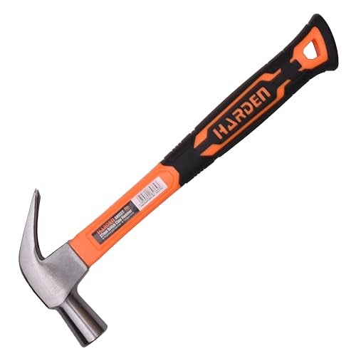 HARDEN 27mm British Claw Hammer With Fiberglass Handle Professional, Forged Fine Grain Steel Head Hardened. HRC>48-590227 - Image 1
