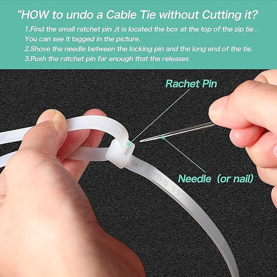TheMujtaba TheMujtaba Large Zip Ties Heavy Duty Outdoor 14 inch 100 Pack Heavy Duty Zip TiesTensile Strength Outdoor UV ResistantAwnings Tying Branches Bundling of Crops Fixed Water Pipes  - Image 3