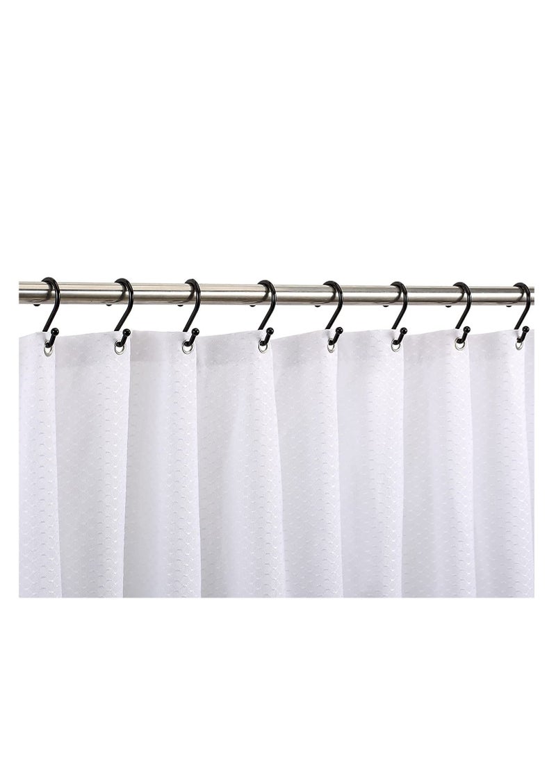 Black Shower Curtain Hooks, Metal Rust Resistant Shower Rings Decorative, S Shaped ​Hooks Hangers for Bathroom Curtains,Clothing,Towels(12 PCS)  - Image 2