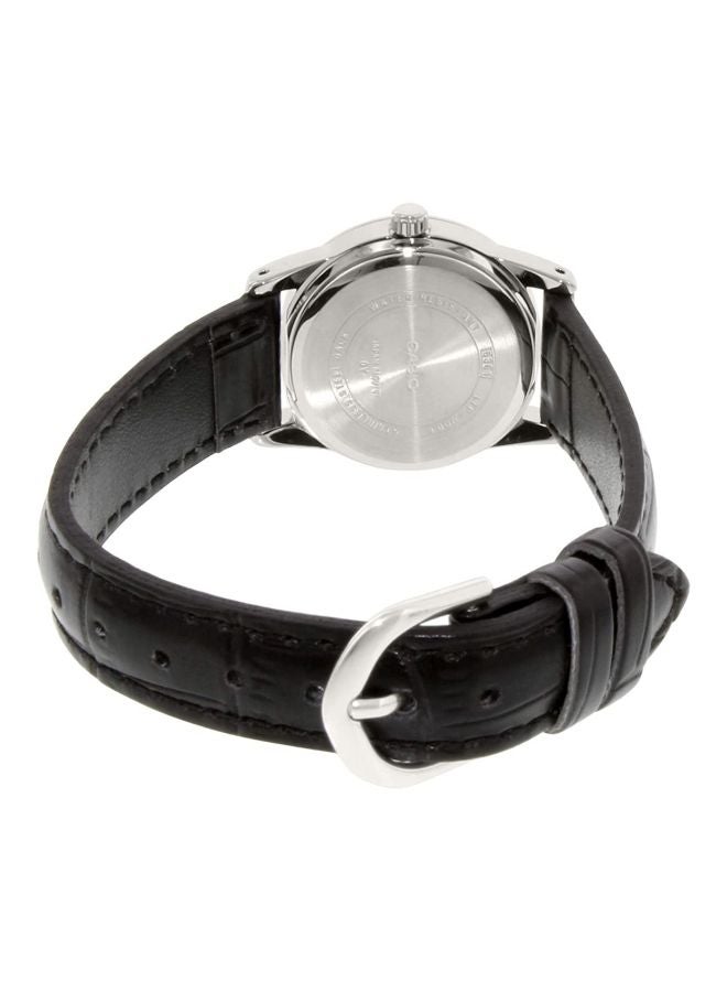 CASIO Women Leather Quartz Analog Watch LTP-V001L-7BUDF - 25 mm - Black - Image 2