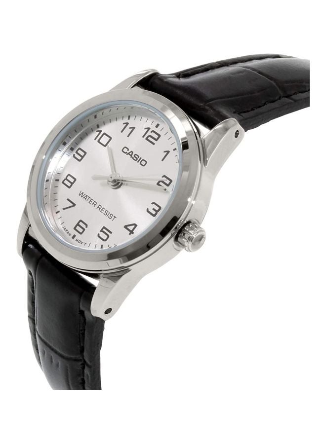 CASIO Women Leather Quartz Analog Watch LTP-V001L-7BUDF - 25 mm - Black - Image 5