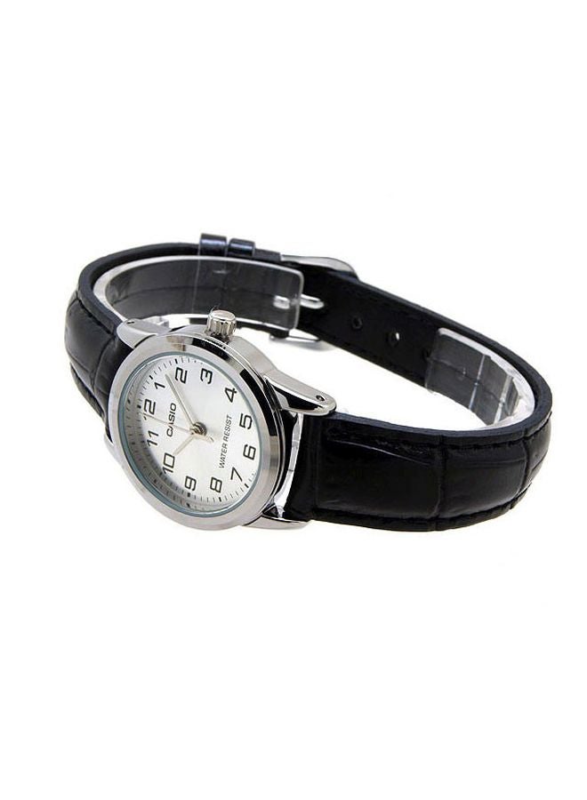 CASIO Women Leather Quartz Analog Watch LTP-V001L-7BUDF - 25 mm - Black - Image 4