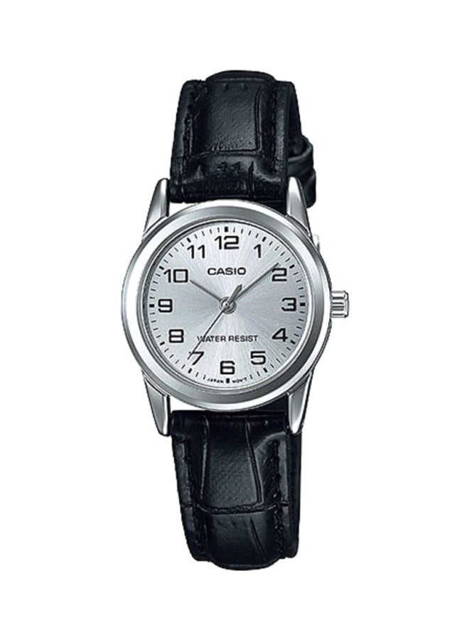 CASIO Women Leather Quartz Analog Watch LTP-V001L-7BUDF - 25 mm - Black - Image 1