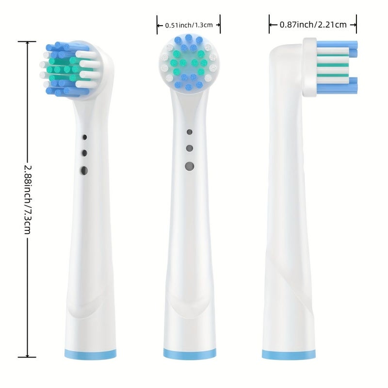 فرش أسنان كهربائية دقيقة رؤوس استبدال تنظيف الخيط 12 قطعة متوافقة مع Oral-B - Image 4