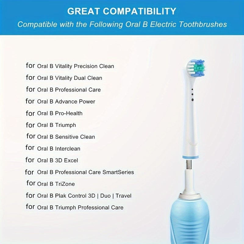 فرش أسنان كهربائية دقيقة رؤوس استبدال تنظيف الخيط 12 قطعة متوافقة مع Oral-B - Image 2