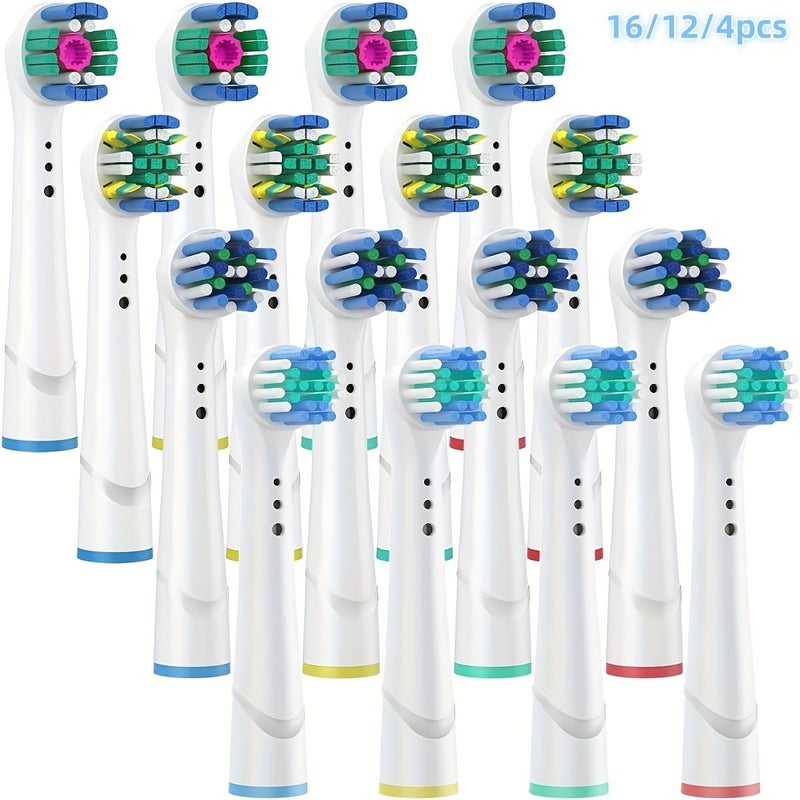 فرش أسنان كهربائية دقيقة رؤوس استبدال تنظيف الخيط 12 قطعة متوافقة مع Oral-B - Image 1