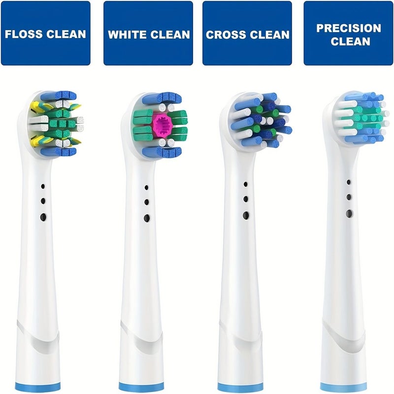 فرش أسنان كهربائية دقيقة رؤوس استبدال تنظيف الخيط 12 قطعة متوافقة مع Oral-B - Image 3