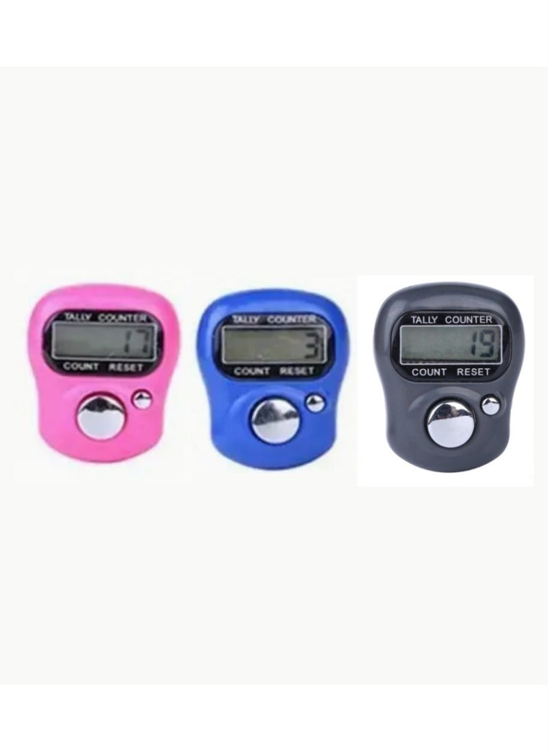 Yuwell 3 Pcs Electronic Tasbeeh Counter Tally Counter Finger Digital Tasbeeh Counter  - Image 1