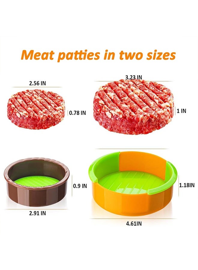 1 Pack 2 Pcs 3-in-1 Non-Stick Hamburger Patty Maker & Burger Press, for Stuffed Burgers, Beef & Veggie Patties, Kitchen Tool for Barbecue & Grilling - Image 4