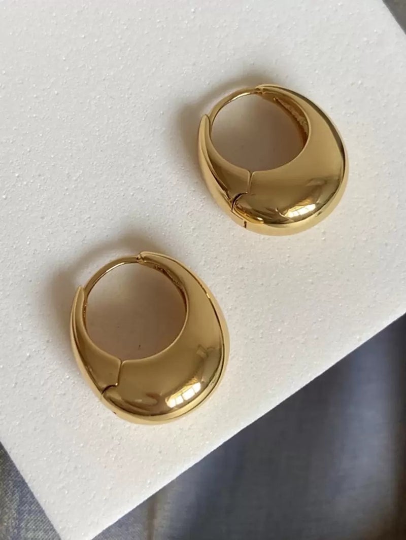 Shein 1 Pair French Style Vintage Minimalist Cool Tone Daily Women's Ear Cuffs - One  Size - Image 2