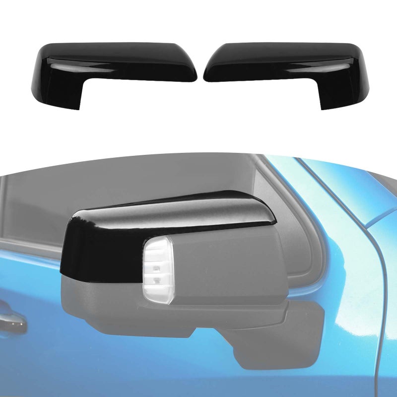 JOSHELA for Silverado Side Mirror Cover Cap Trim Black Fit for Chevy SilveradoGMC Sierra 20192025 Black Exterior Accessories 2pcs