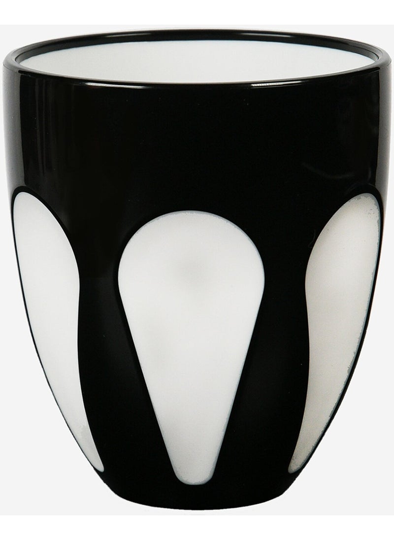 Baci milano - Bi-Color Black Acrylic Water Glass - Image 1