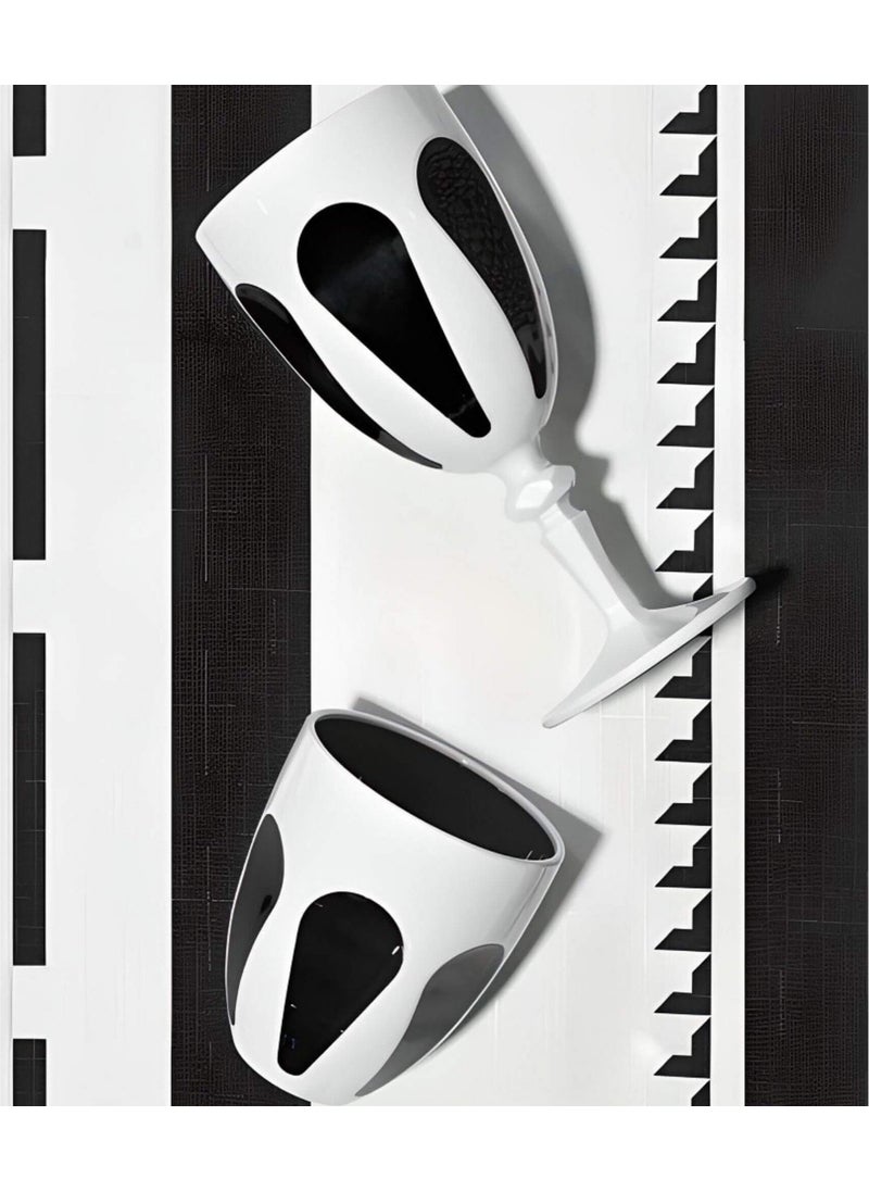 Baci milano - Bi-Color Black Acrylic Water Glass - Image 1
