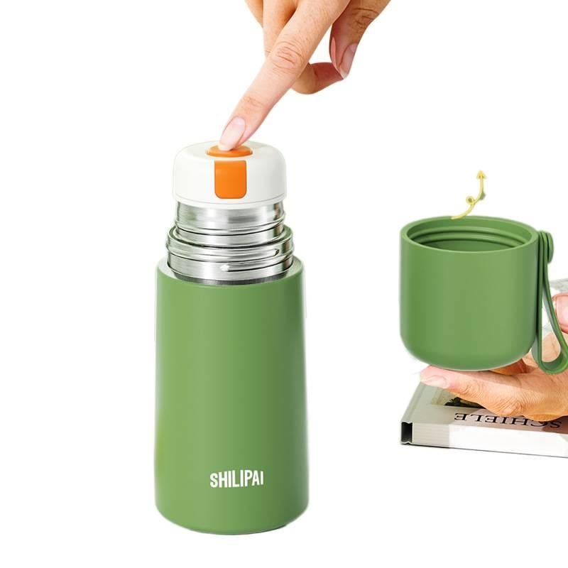 280 ml Stainless Steel Water Bottle with Carry Handle Lid - Image 3