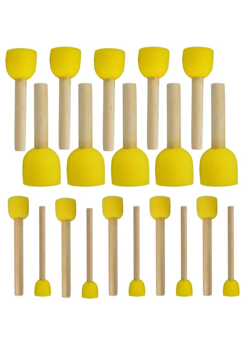 Oasisgalore 20 Pcs Assorted Size Round Sponges Brush Set, Paint Tools for Kids  - Image 1