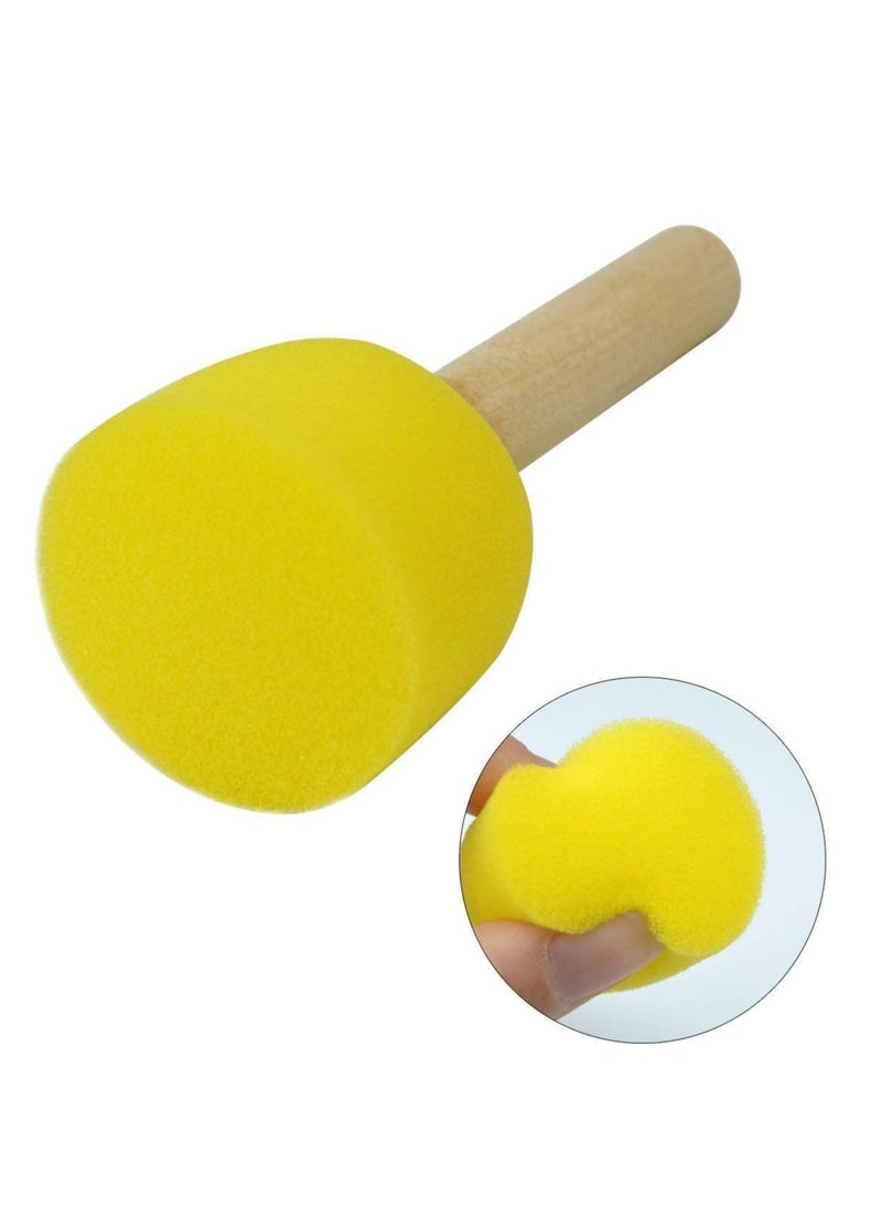 Oasisgalore 20 Pcs Assorted Size Round Sponges Brush Set, Paint Tools for Kids  - Image 3