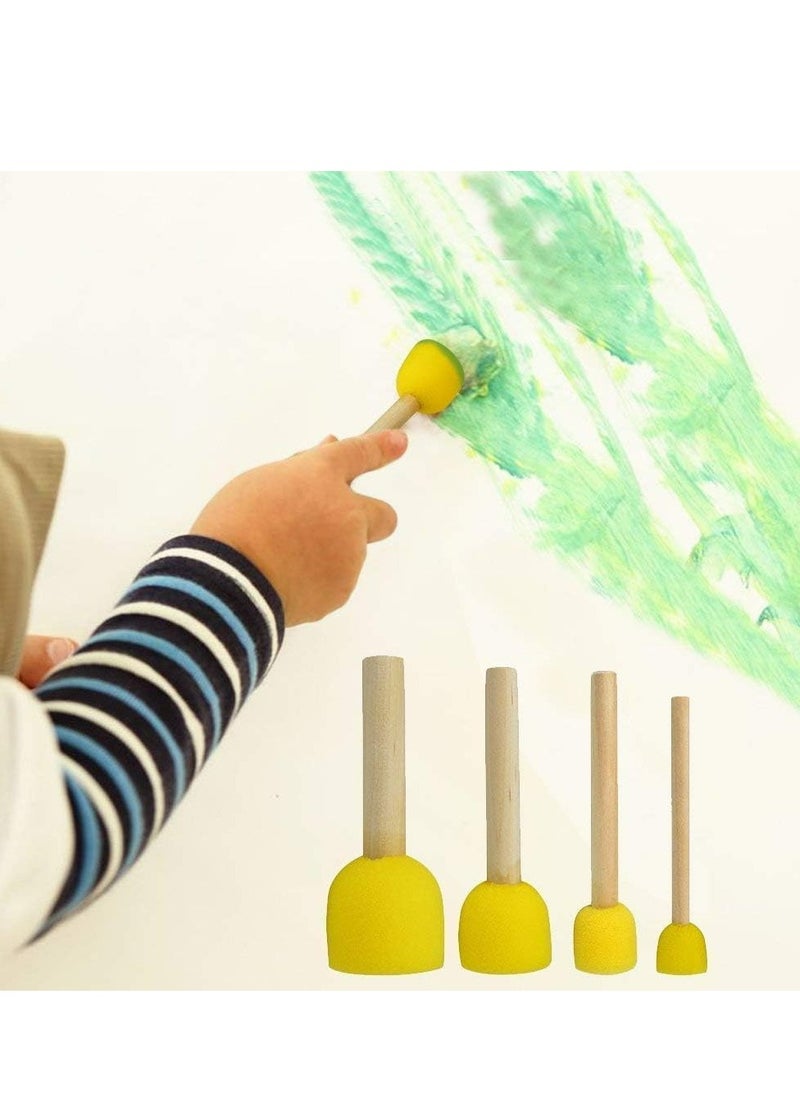 Oasisgalore 20 Pcs Assorted Size Round Sponges Brush Set, Paint Tools for Kids  - Image 4
