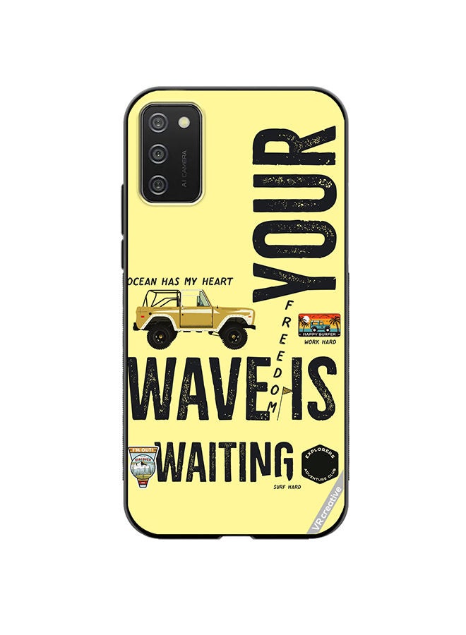 VR CREATIVE Protective Case Cover For Samsung Galaxy A03s Your Wave Is Waiting Design Multicolour - Image 1