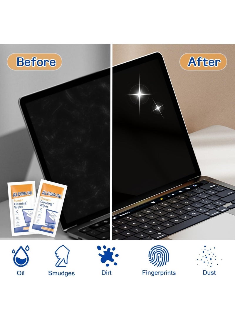 Necomi Screen & Electronic Cleaning Wipes，Pre-Moistened Individual Wrapped (12 x20cm) TV Screen Cleaner, Computer Monitor, Laptop, Lens Camera Sunglass Wipes ，Sracth-Free Streak-Free，40 Pack Visit the Necomi Store - Image 5