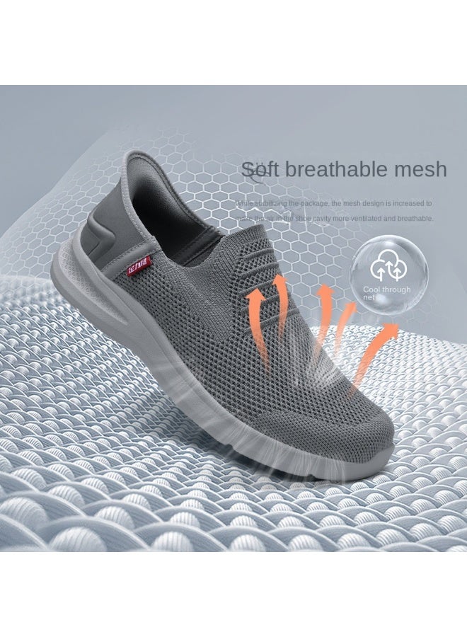Foot Fitness For Elders】breathable And Non-stuffing Dad Shoes, Slip-resistant And Durable Walking Shoes, Easy On/off With No Laces, Slip-on Design - Image 5