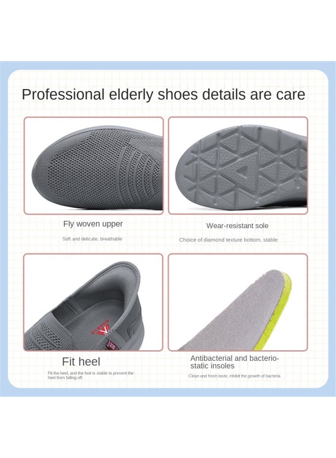 Foot Fitness For Elders】breathable And Non-stuffing Dad Shoes, Slip-resistant And Durable Walking Shoes, Easy On/off With No Laces, Slip-on Design - Image 3