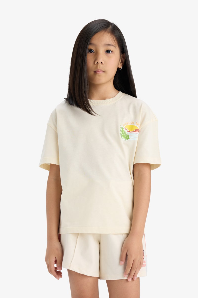 ديفاكتو تي شيرت مريح بأكمام قصيرة للبنات - Image 4