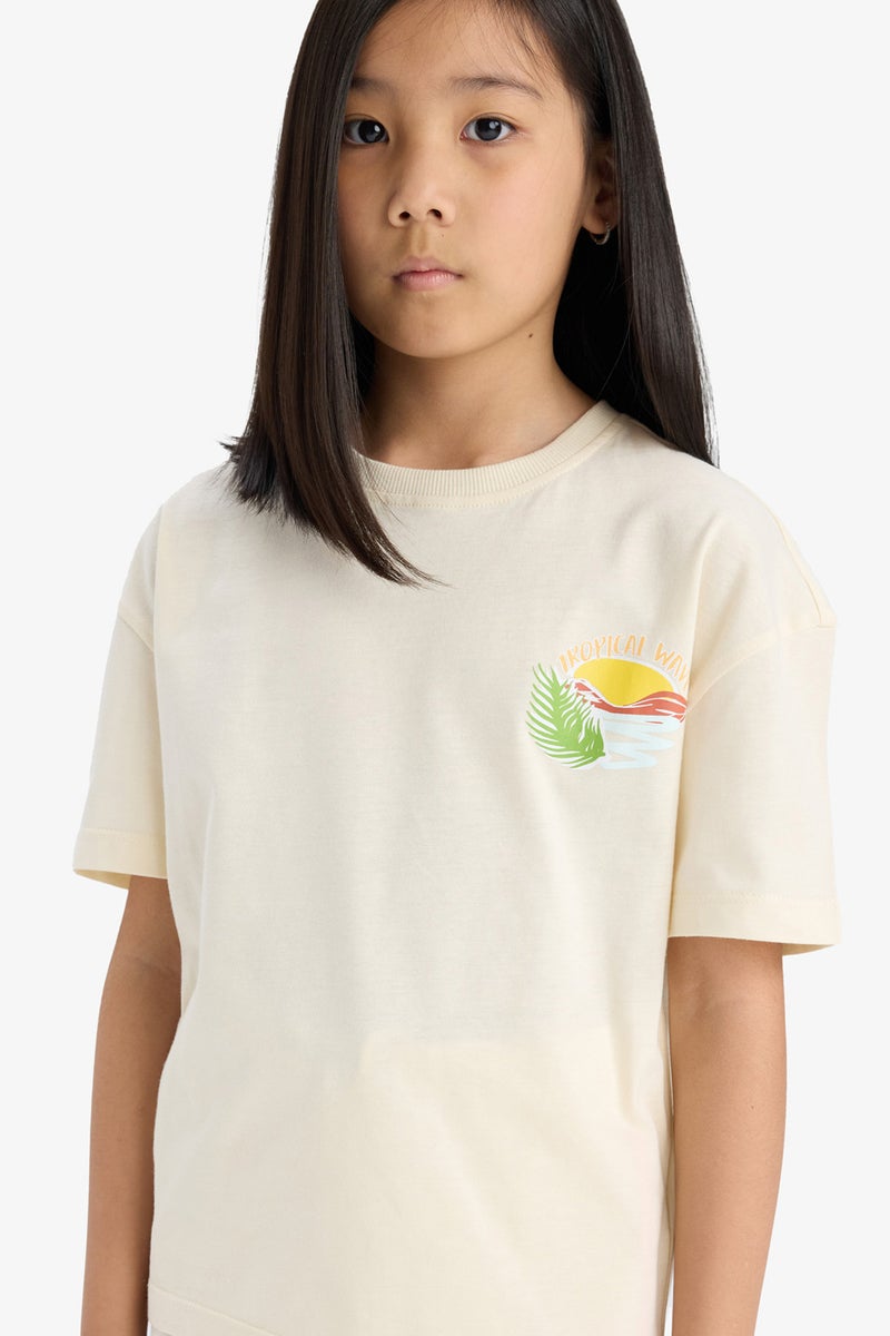 ديفاكتو تي شيرت مريح بأكمام قصيرة للبنات - Image 3