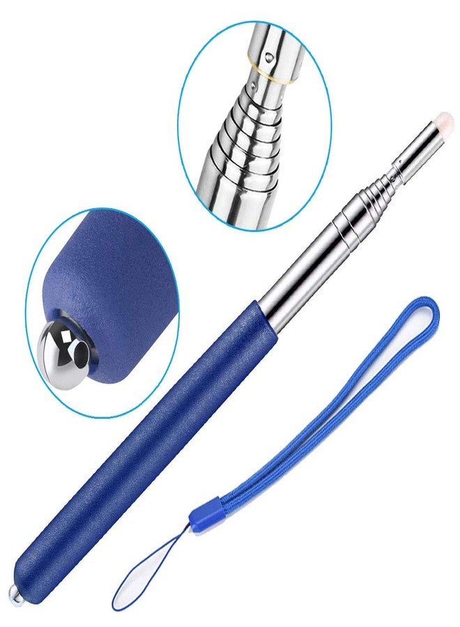 VOVIGGOL Long Telescopic Teacher Pointer Stick 39IN/ 100CM with Lanyard, Teaching Pointer for Classroom, Hand Pointer Extendable Presentation Pointer Retractable Pointer Whiteboard Pointer (Blue) - Image 2