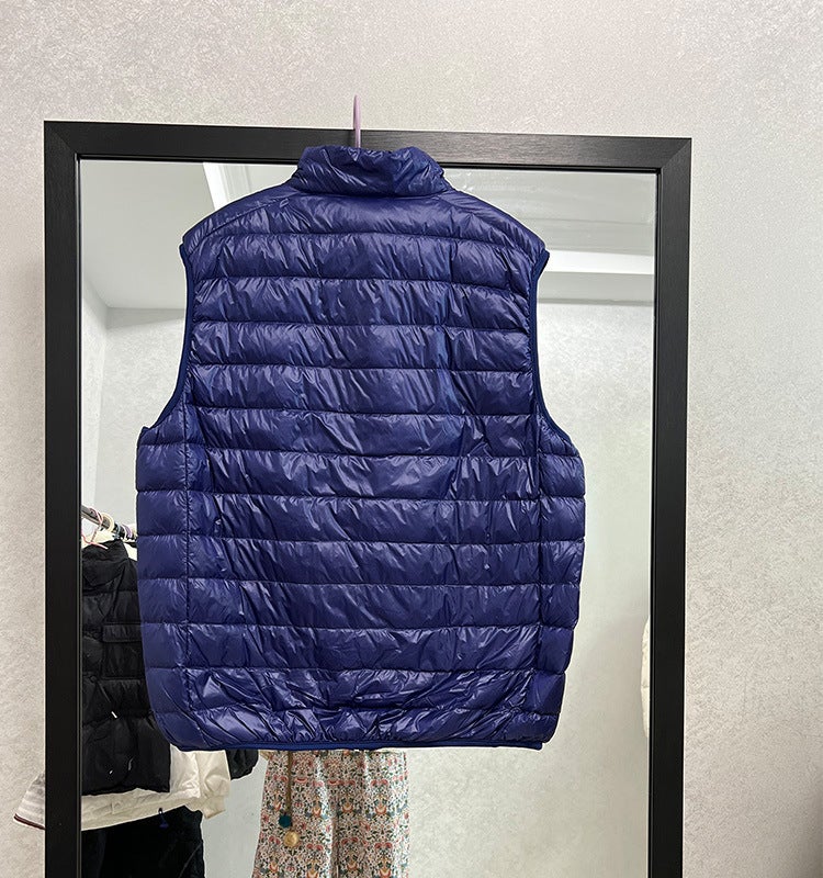 Anti-Season Special Ultra-Thin Men'S And Women'S Stand Collar Down Cotton-Padded Jacket Waistcoat Loose Plus Size Cotton-Padded Jacket Tide - Image 5