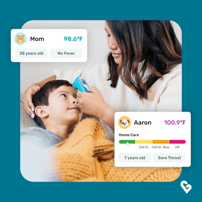 Kinsa QuickScan Smart Thermometer - No-Touch, Contactless Digital Forehead Thermometer for Babies, Kids, Adults - Works with a Smartphone App to Track Family Health & Offer Symptom Advice - Image 5