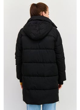HUGO BOSS Women Hooded Quilted Jacket, Black  - Image 3