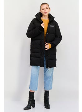 HUGO BOSS Women Hooded Quilted Jacket, Black  - Image 4