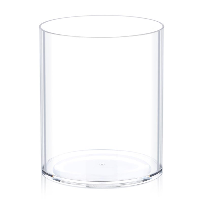 JYPS Acrylic Round Vase Clear Modern 6x6x8 Inches Perfect for Flowers Weddings and Home Decor